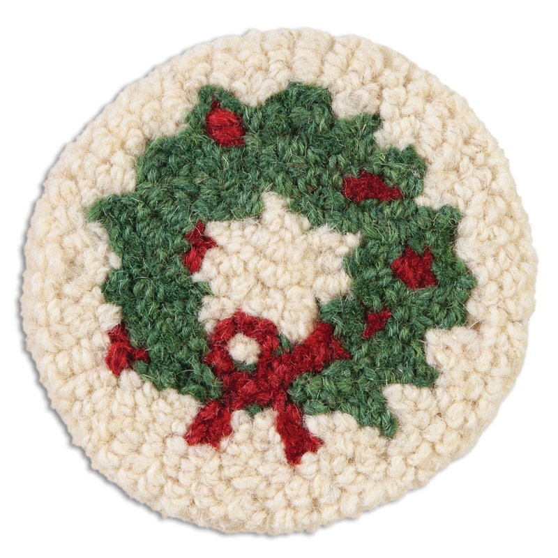 Wreath – 4.5″ Round Coasters – 4 Pack