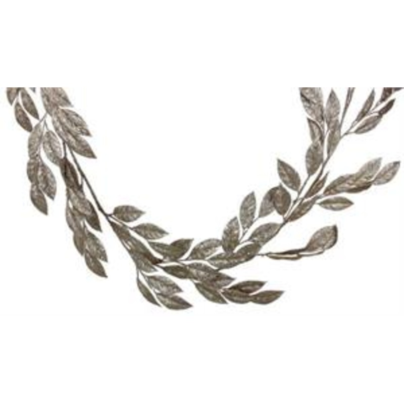 6′ Metallic Laurel Leaf Garland