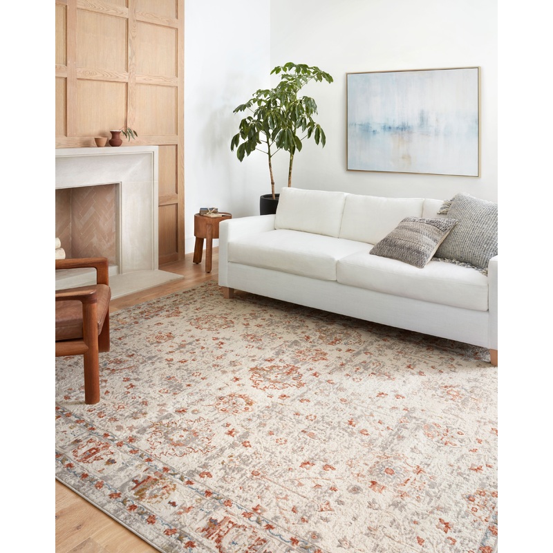 Loloi II Estelle Rug | Ivory / Rust