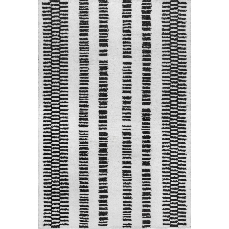 Zelda Piano Striped Rug | Grey