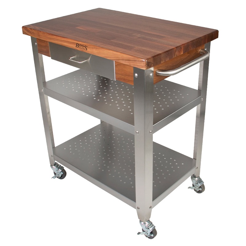 John Boos Blended Walnut Elegante Cart