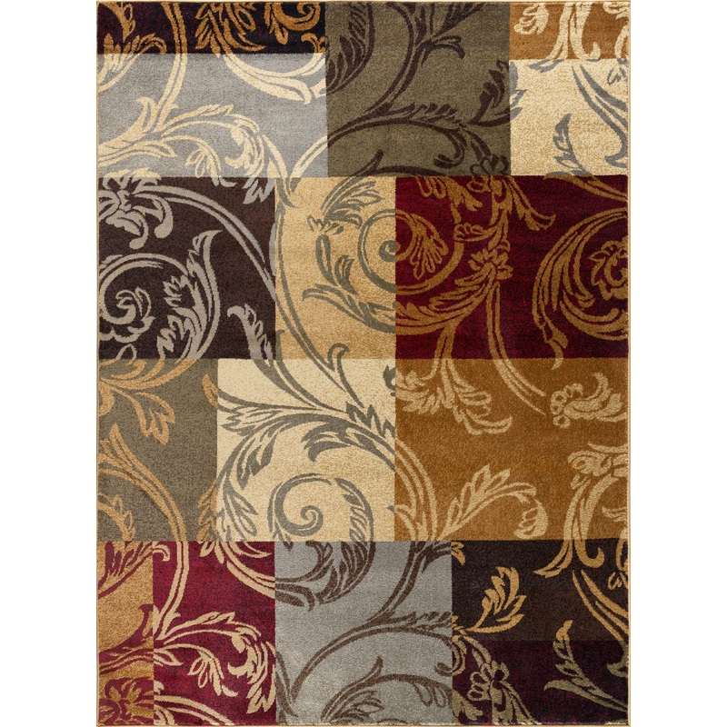 Tayse Floral Area Rug IMP77-Reagan Transitional Pile Weave Indoor Polypropylene