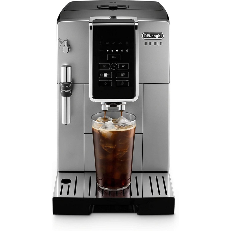 De’Longhi Dinamica Automatic Coffee & Espresso Machine TrueBrew (Iced-Coffee), Stainless Steel, ECAM35025SB
