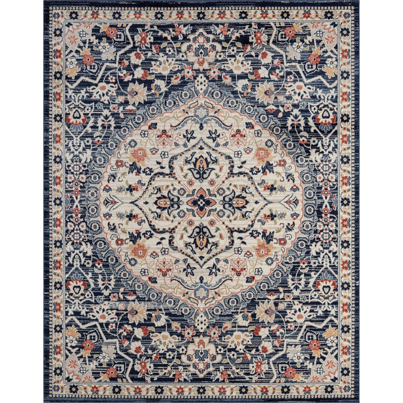 Tayse Medallion Area Rug TUS11-Jeanie Traditional Cut Pile Indoor Polypropylene