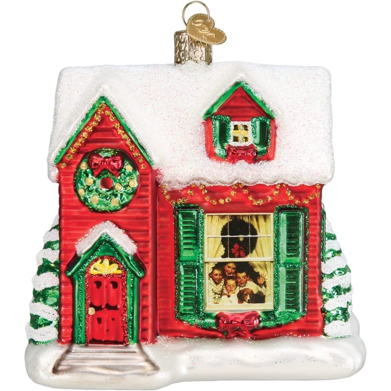 Old World Christmas Blown Glass Ornament for Christmas Tree, Norman Rockwell “You’re Home”