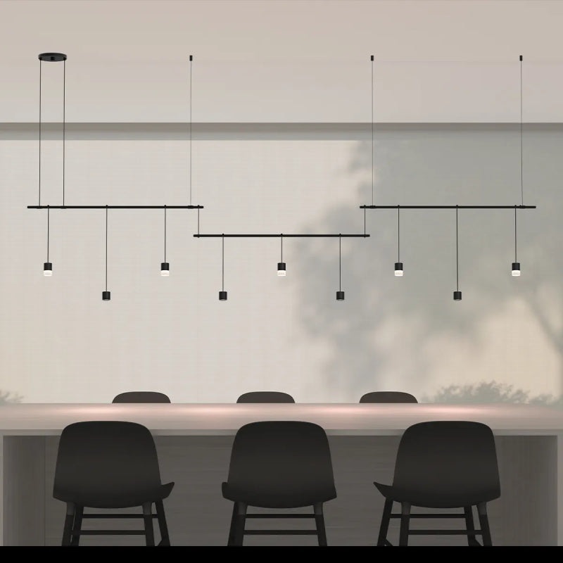 Sonneman SLS0157 Suspenders 104″ 3-Bar In-Line Linear LED Lighting System – Suspended Cylinder / Flood Lens