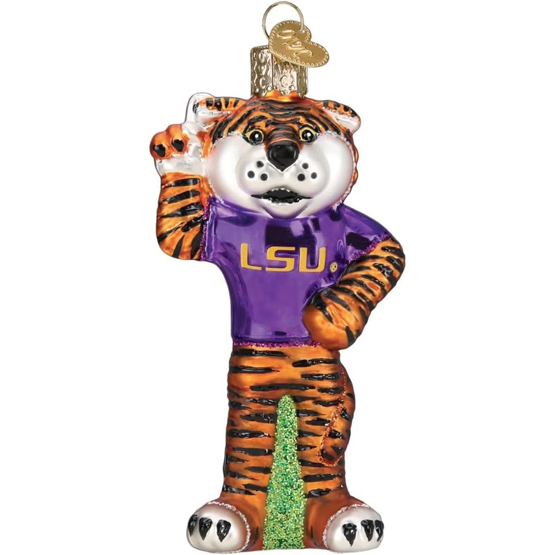 Old World Christmas Blown Glass Christmas Ornament, Louisiana State University, Mike the Tiger