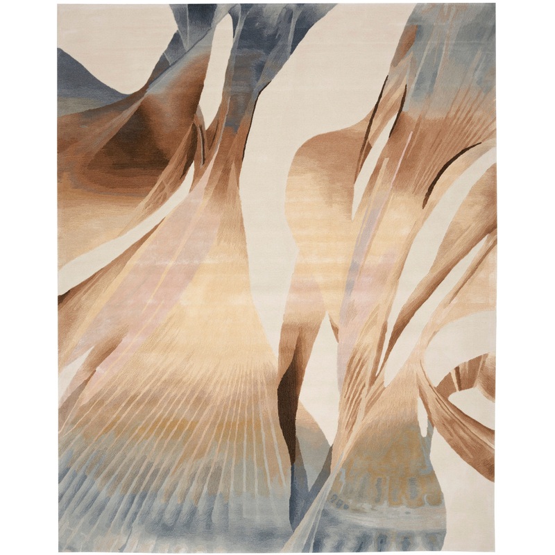 Nourison Prismatic 7’9″ x 9’9″ Sand Modern Indoor Rug