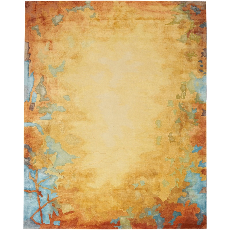 Nourison Prismatic 5’6″ x 7’5″ Gold/Multicolor Modern Indoor Rug