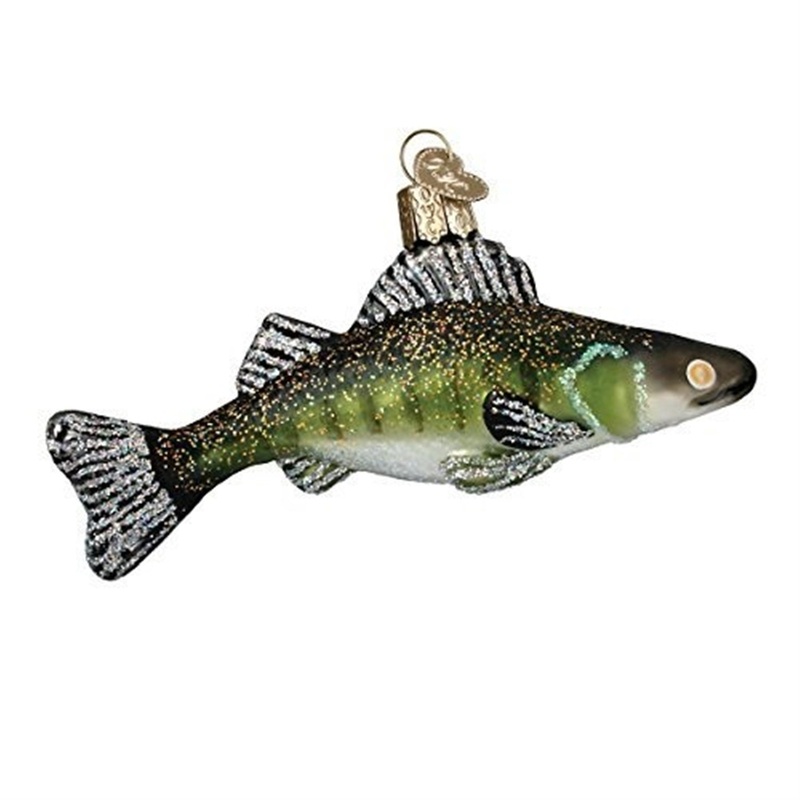 Old World Christmas Walleye Fish Glass Blown Ornament