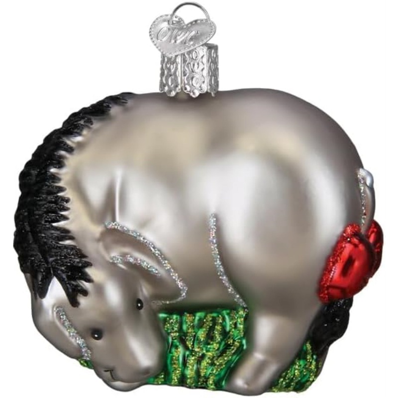 Old World Christmas Blown Glass Ornament for Christmas Tree, Eeyore (with OWC Gift Box)