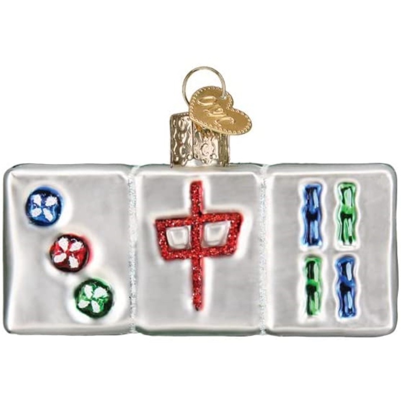 Old World Christmas Glass Blown Tree Ornament, Mahjong