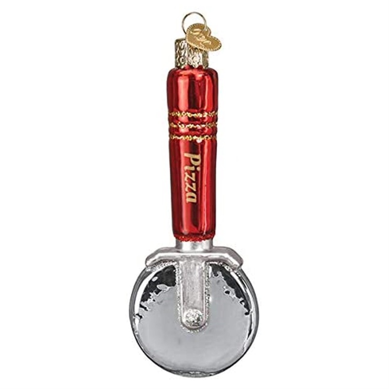 Old World Christmas Blown Glass Ornament for Christmas Tree, Pizza Cutter