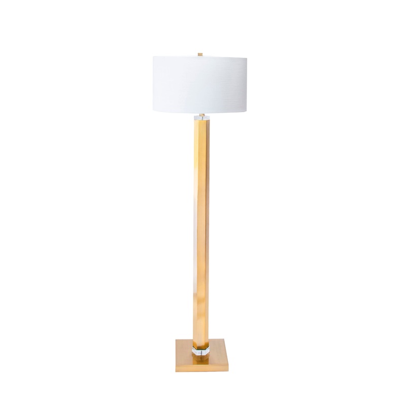 60-inch Metal Ombre Obelisk Floor Lamp | Brass