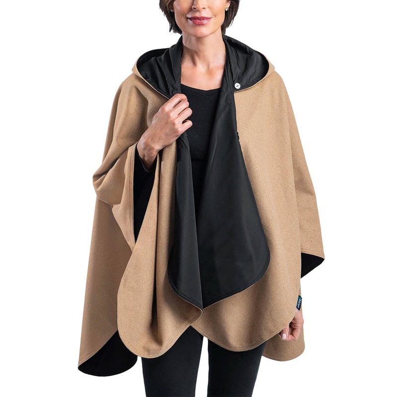 WarmCaper – Warm Camel Black Rainproof