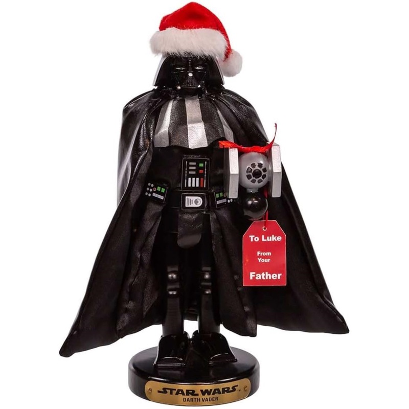 Kurt Adler Star Wars Vader with Tie Fighter Nutcracker, 10″