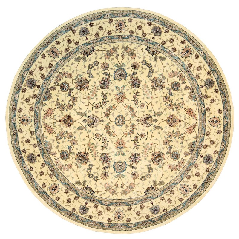Nourison Nourison 2000 8′ x Round Ivory Traditional Indoor Rug