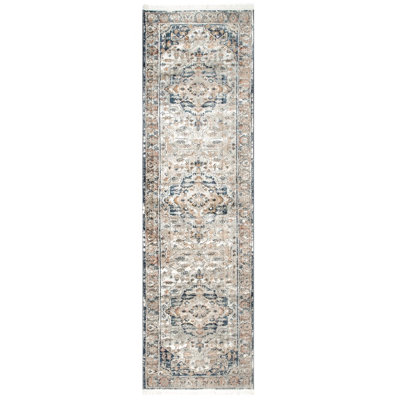 Winged Cartouche Rug | Grey