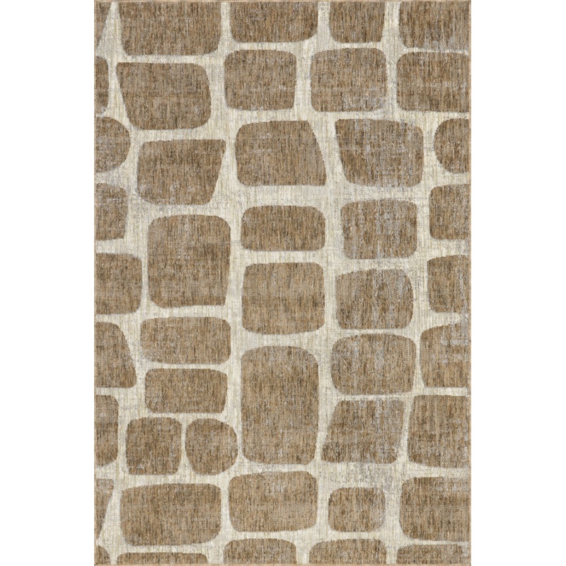 Aadhya Modern Geometric Area Rug | Light Brown