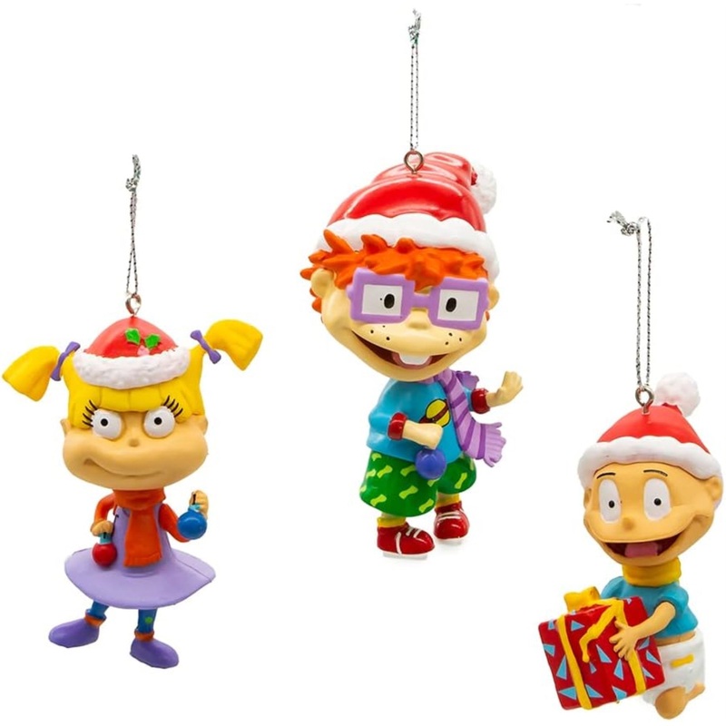 Kurt Adler Rugrats Blow Mold 3-Piece Ornament Set, Multicolor, 3.5″