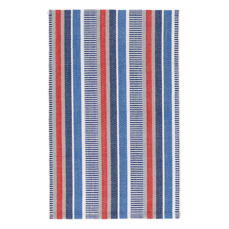 Always Greener Handwoven Indoor/Outdoor Rug | Blue/Red