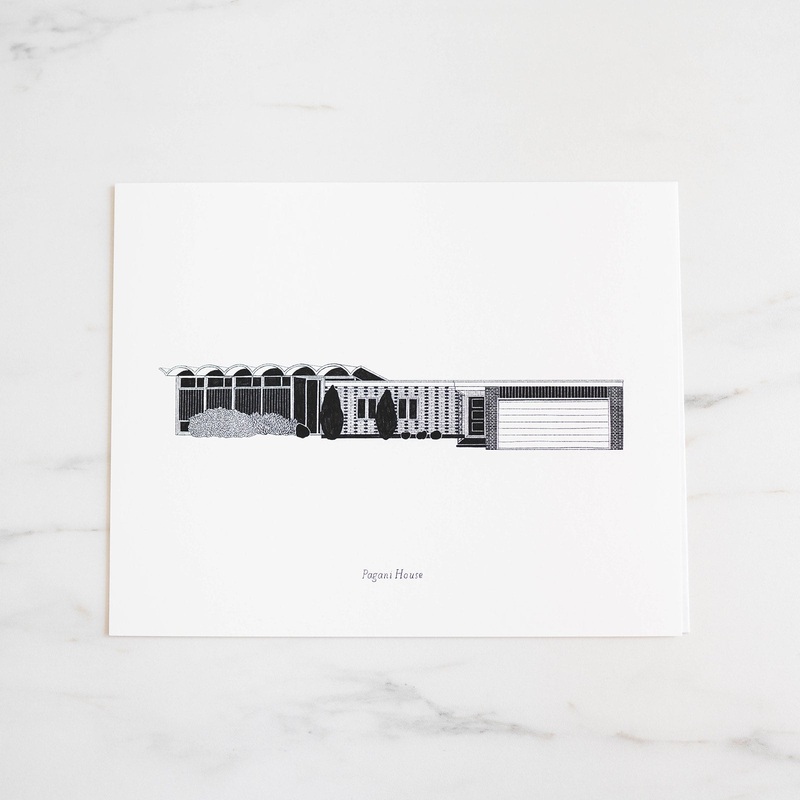 “Pagani House” Art Print by Julia Hall
