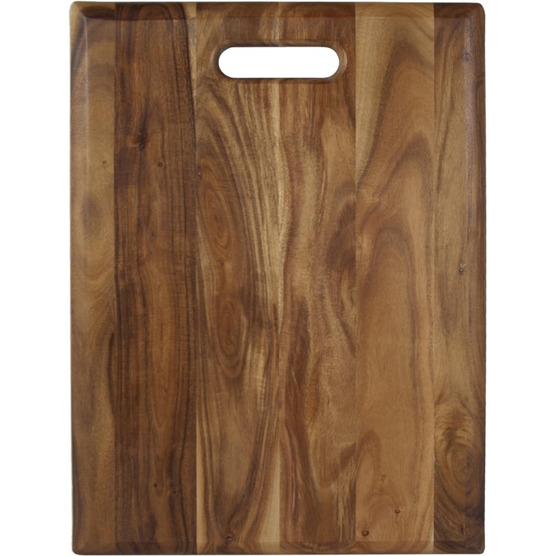 Architec Gripperwood Acacia Cutting Board, Non-Slip Gripper Feet, 12″ by 16″