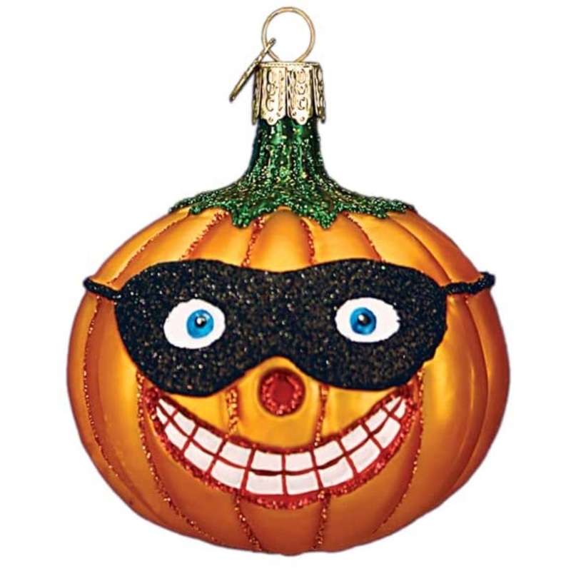 Old World Christmas Masked Jolly Jack O’Lantern Glass Blown Ornament