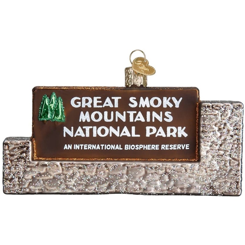 Old World Christmas Great Smoky Mountains Glass Blown Ornament