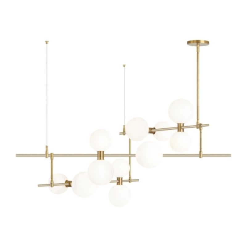Visual Comfort 700MDCH ModernRail 12-lt 48″ LED Chandelier