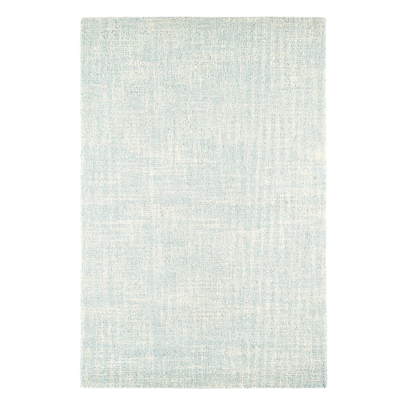 Crosshatch Hand Micro Hooked Wool Rug | Sky