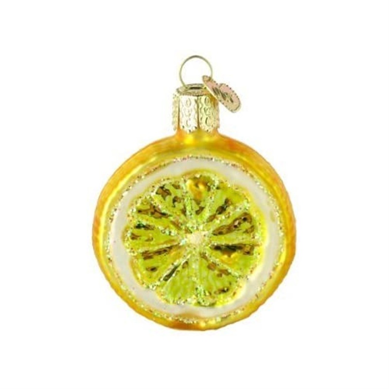 Old World Christmas Glass Blown Lemon Slice Ornament