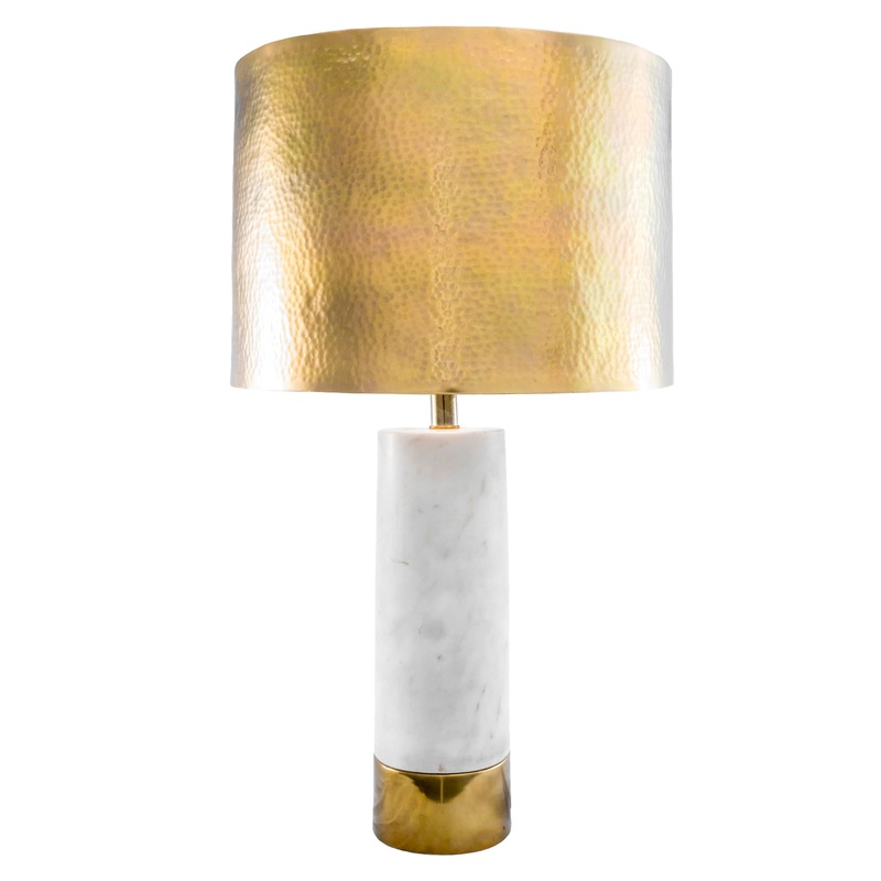 23-inch Alexa Marble Table Lamp | Brass