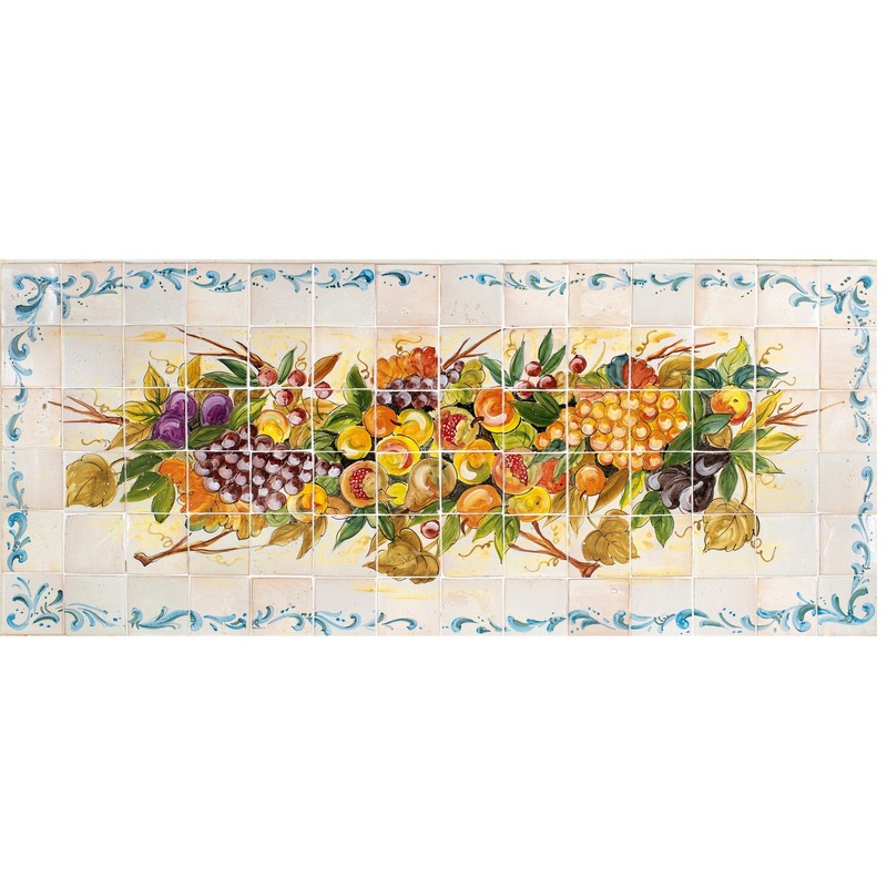 ANTICA DERUTA: WALL PANEL BACKSPLASH FRUTTA RINASCIMENTALE