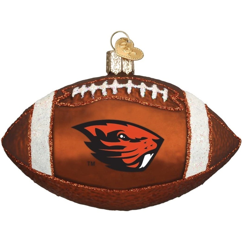Old World Christmas Blown Glass Ornament for Christmas Tree, Oregon State Beaver Football