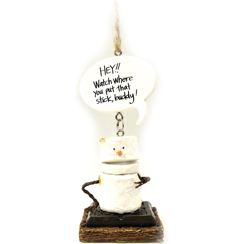 Ganz Toasted S’Mores Watch Where You Put That Stick! Christmas Resin Ornament
