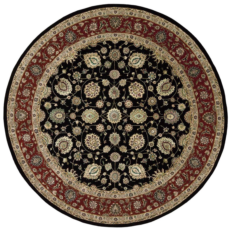 Nourison Nourison 2000 8′ x Round Black Traditional Indoor Rug