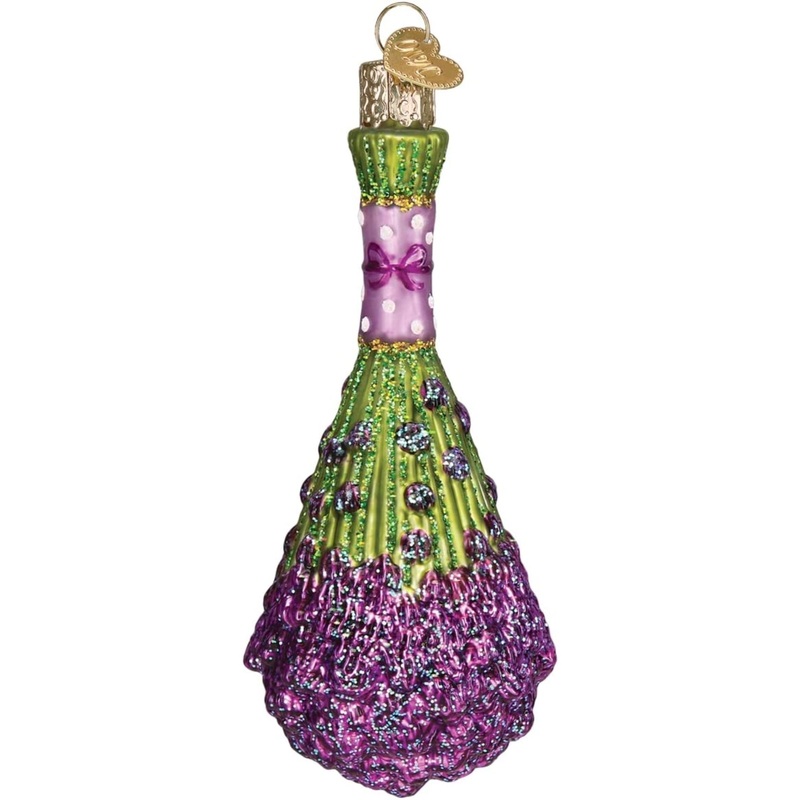 Old World Christmas Glass Blown Bunch of Lavender Ornament Purple, 4.5″