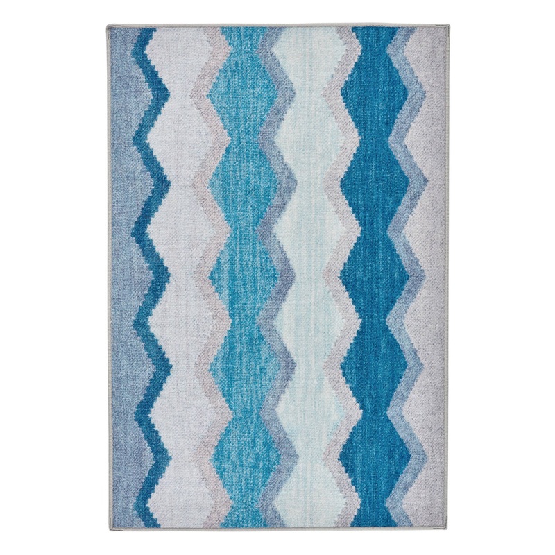 Safety Net Machine Washable Rug | Blue