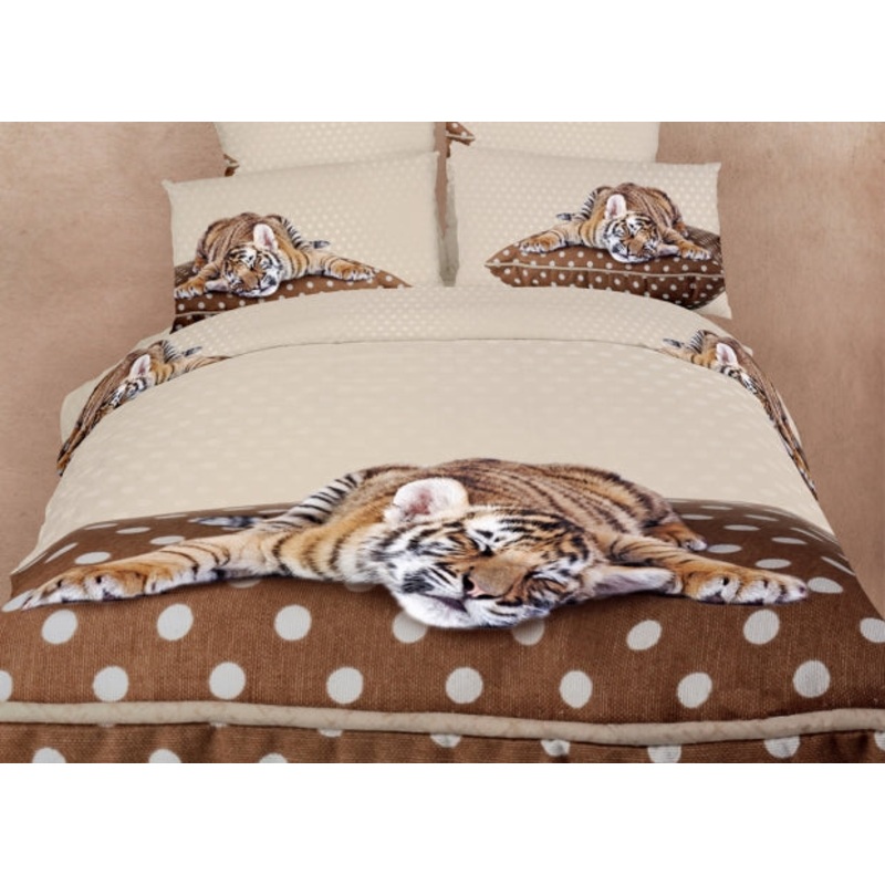 4 Piece Animal Print Bedding Duvet Cover Sheet Set