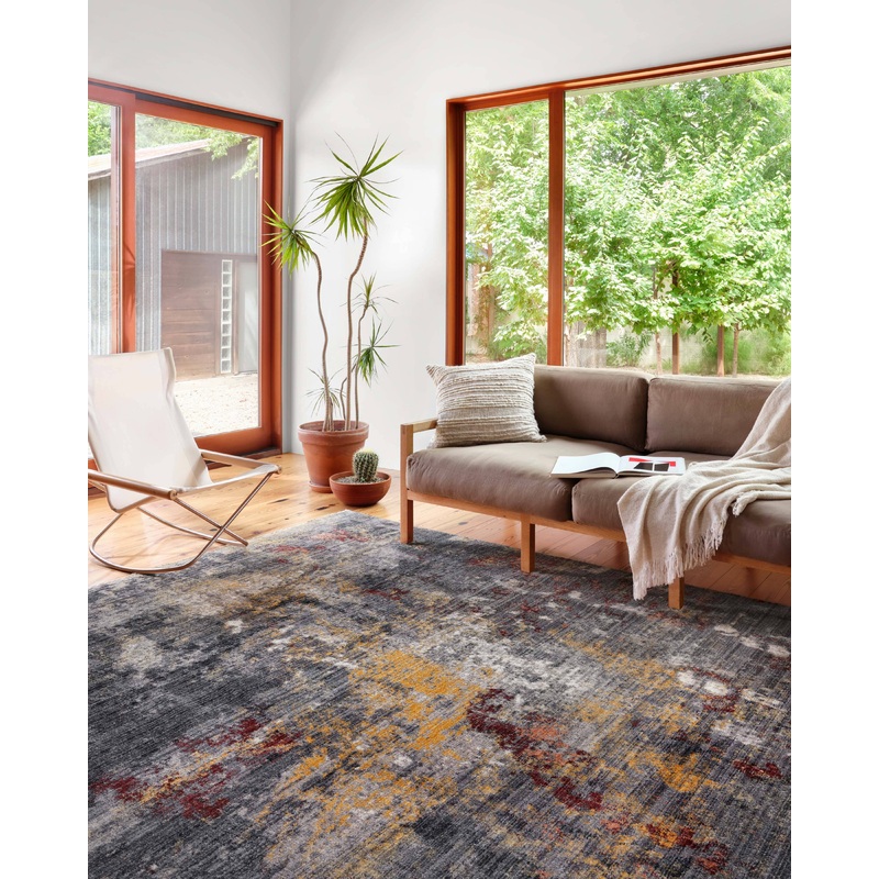 Loloi II Samra Rug | Dk. Grey / Spice
