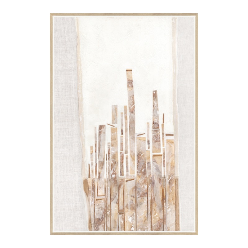 “Neutral Toned Overlay II” Framed Art