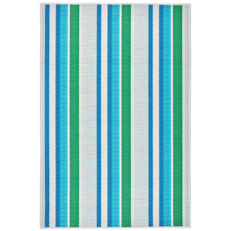 Always Greener Machine Washable Rug | Cobalt/Green