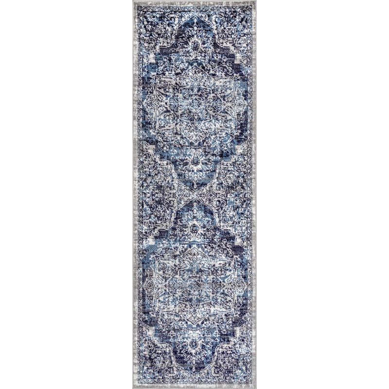 Whitny Shaded Medallion Rug | Blue