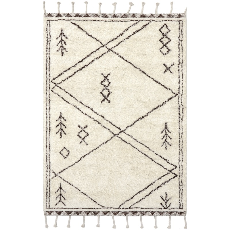 Wool Tasseled Rug | Beige