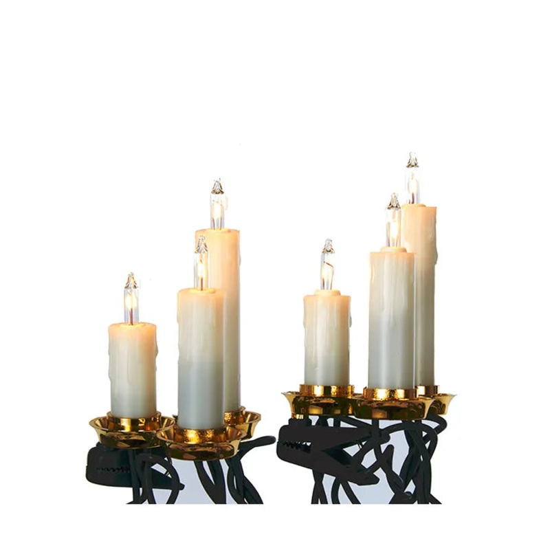 6.5′ UL 15-Light White Triple Candle Light Set