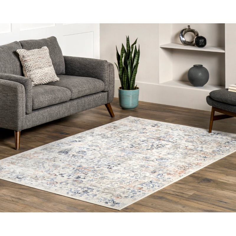 7’10” x 10′ Everlee Faded Persian Machine Washable Area Rug