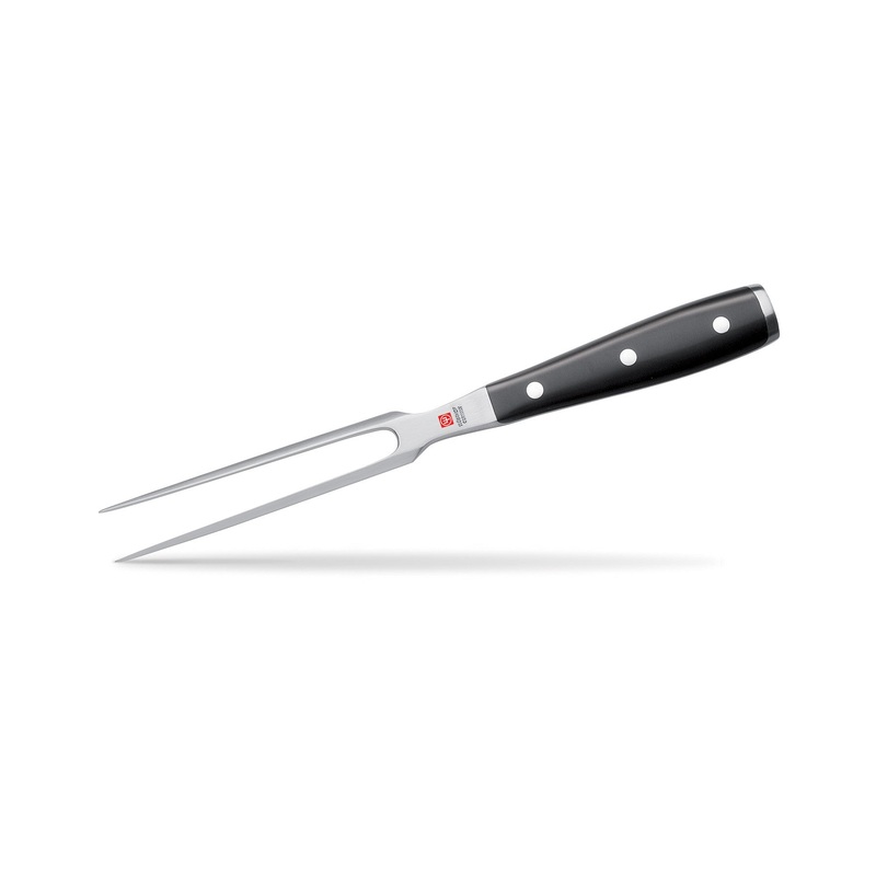 Wusthof Classic Ikon 6 Inch Straight Meat Fork, Double Bolster