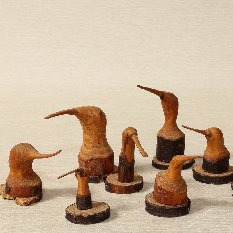 Carved Wood Bird Head