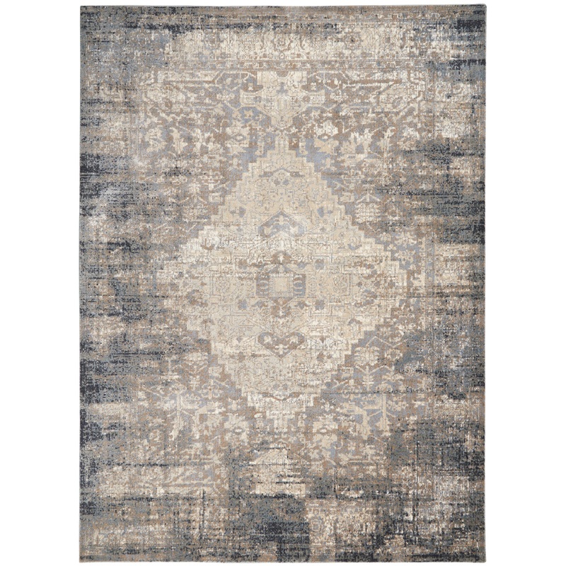 Nourison Moroccan Celebration 7’10” x 10’6″ Grey/Slate Vintage Indoor Rug